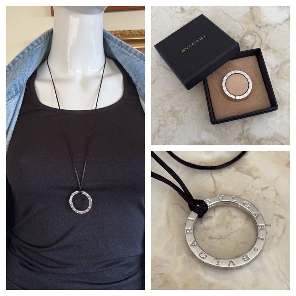 Bvlgari 925 Sterling Silver Key Ring / Pendant